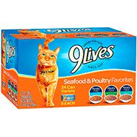 9 Lives Variety Pack Canned Cat Food.
