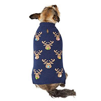 Frisco Reindeers with Pom Pom Noses Dog Christmas Sweater.