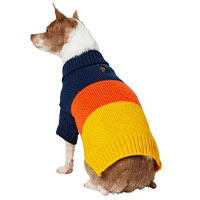 Frisco Colorblock Dog Turtleneck Sweater with Sleeves.