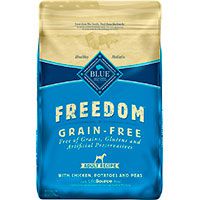 Blue Buffalo Freedom Adult Grain-Free Dog Food.