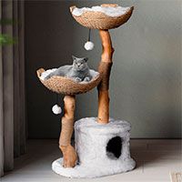 Mau Lifestyle Modern Wooden Cat Tree & Condo.