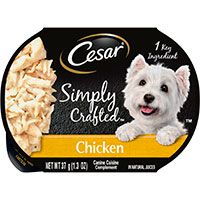 Cesar Chicken Limited-Ingredient Wet Dog Food Topper.