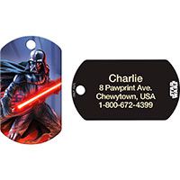 Quick-Tag Darth Vader Military Personalized Dog & Cat ID Tag.