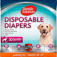Simple Solution Disposable Female Dog Diapers.
