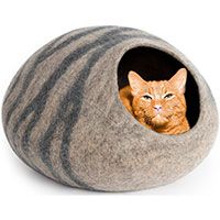 Meowfia Premium Felt Cat Cave Bed.