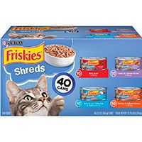 Friskies Shreds in Gravy Canned Cat Food.