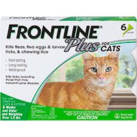 Frontline Plus Flea & Tick Spot Treatment for Cats.