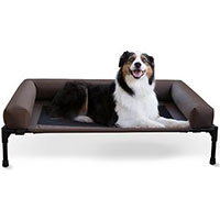 K&H Pet Products Original Elevated Bolster Cot Dog Bed, Chocolate