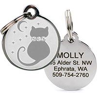 Frisco Starry Moon Crystal Cat ID Tag.