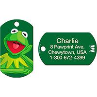 Quick-Tag Muppets Kermit Military Personalized Dog & Cat ID Tag.