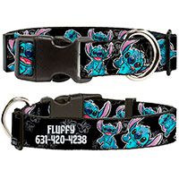 Buckle-Down Personalized Polyester Dog Collar, Stitch.