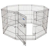 Petmate 8-Panel Wire Dog Exercise Pen with Door, Black.