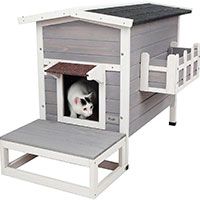 Petsfit Weatherproof Outdoor Cat House Stairs.