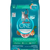 Purina ONE Sensitive Dry Cat Food.