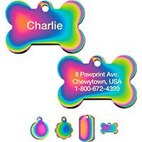 Quick-Tag Coated Metal Personalized Cat ID Tag.
