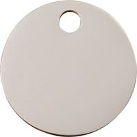 Circle Personalized Stainless Steel Dog & Cat ID Tag.