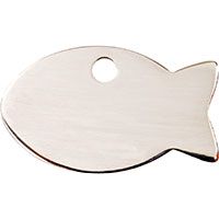 Red Dingo Fish Stainless Steel Cat ID Tag.