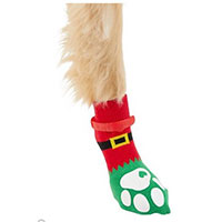 Frisco Non-Skid Elf Dog Socks.