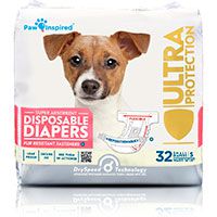 Paw Inspired Ultra Protection Dog Diapers.